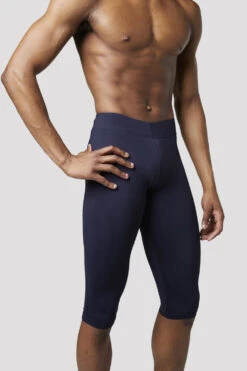 Mens/Boys Knee Length Rehearsal Tights -Dancewear Store BLOCH MP003 NAV 0485
