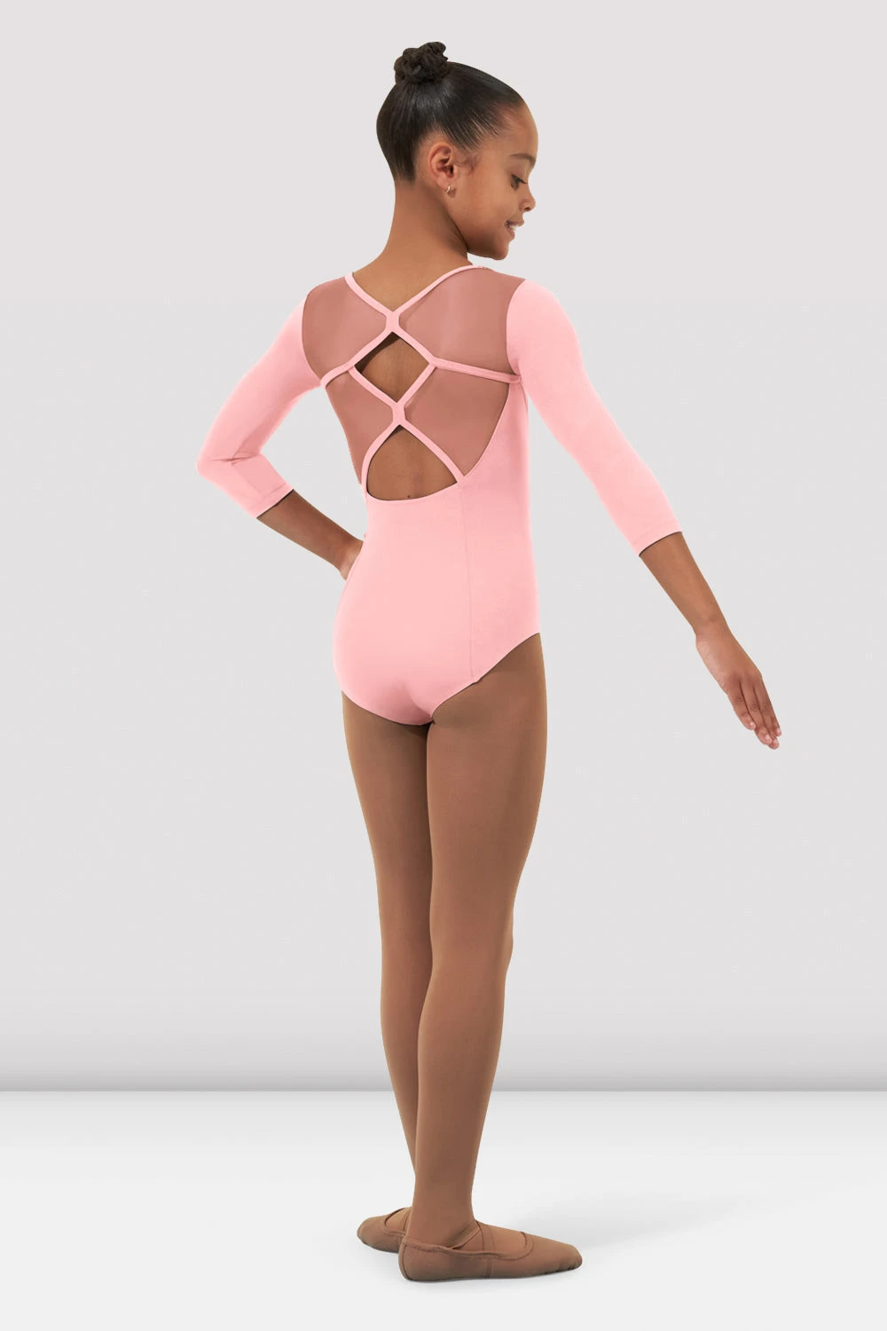 Girls Gemma 3/4 Sleeve Leotard 2 Girls Gemma 3/4 Sleeve Leotard - Image 2