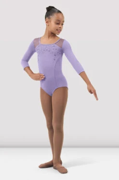 Girls Gemma 3/4 Sleeve Leotard