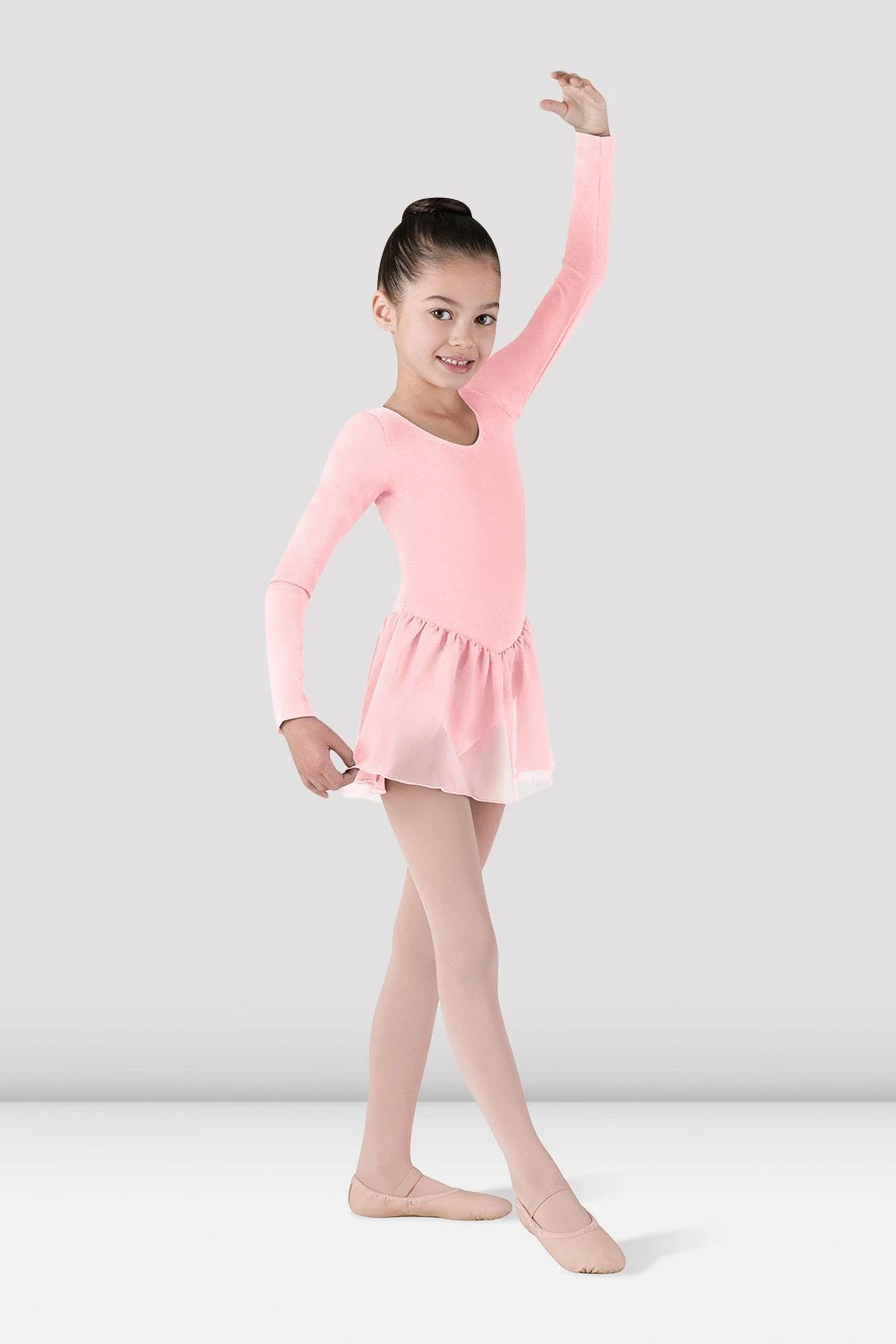 Girls Long Sleeve Skirted Leotard 1 Girls Long Sleeve Skirted Leotard