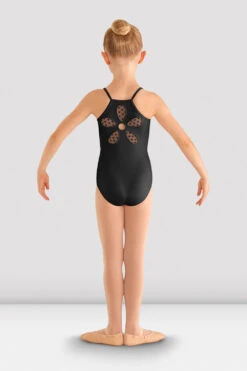 Girls Begonia Flower Mesh Back Leotard