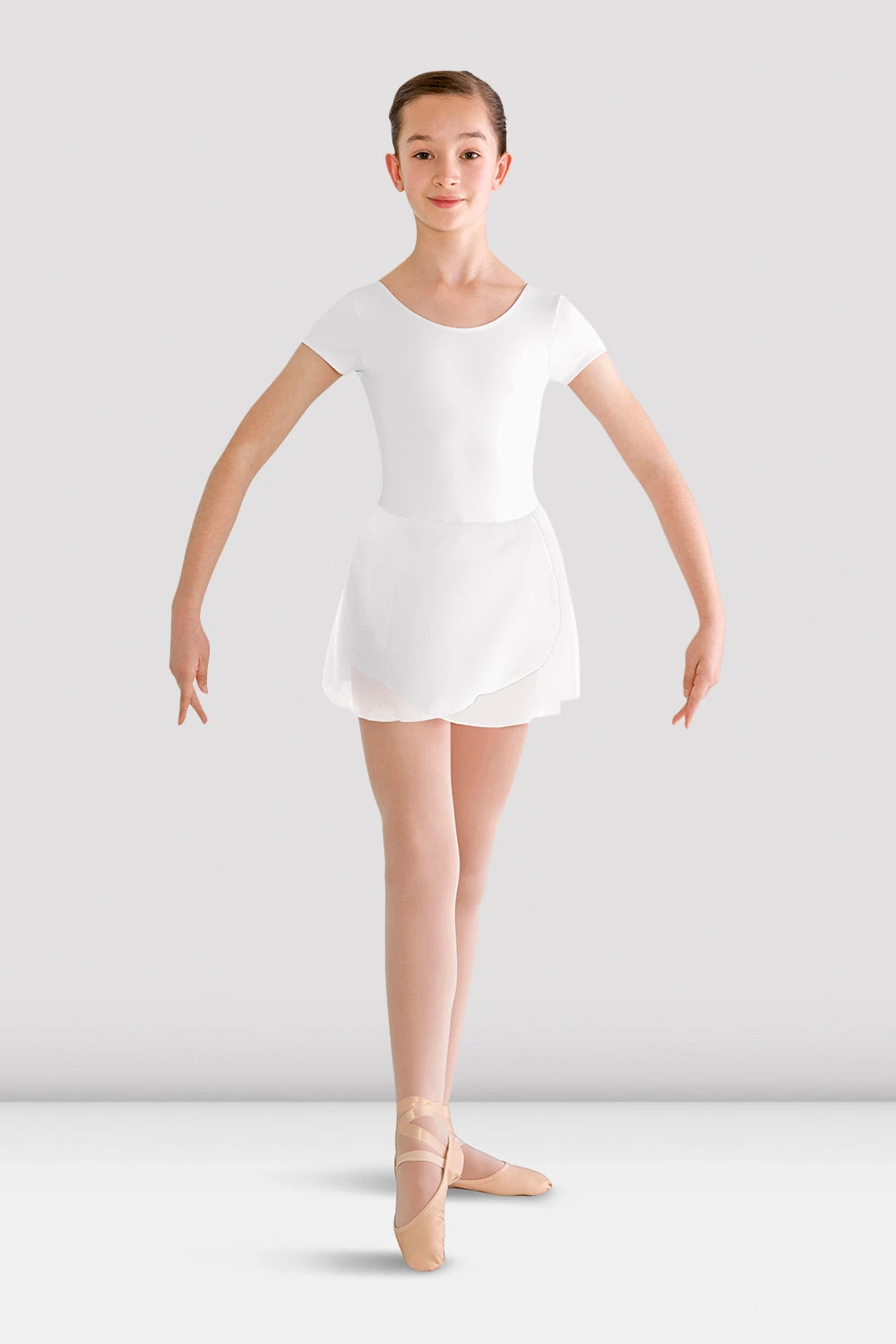 Girls Prisha Short Sleeve Skirted Leotard 1 Girls Prisha Short Sleeve Skirted Leotard