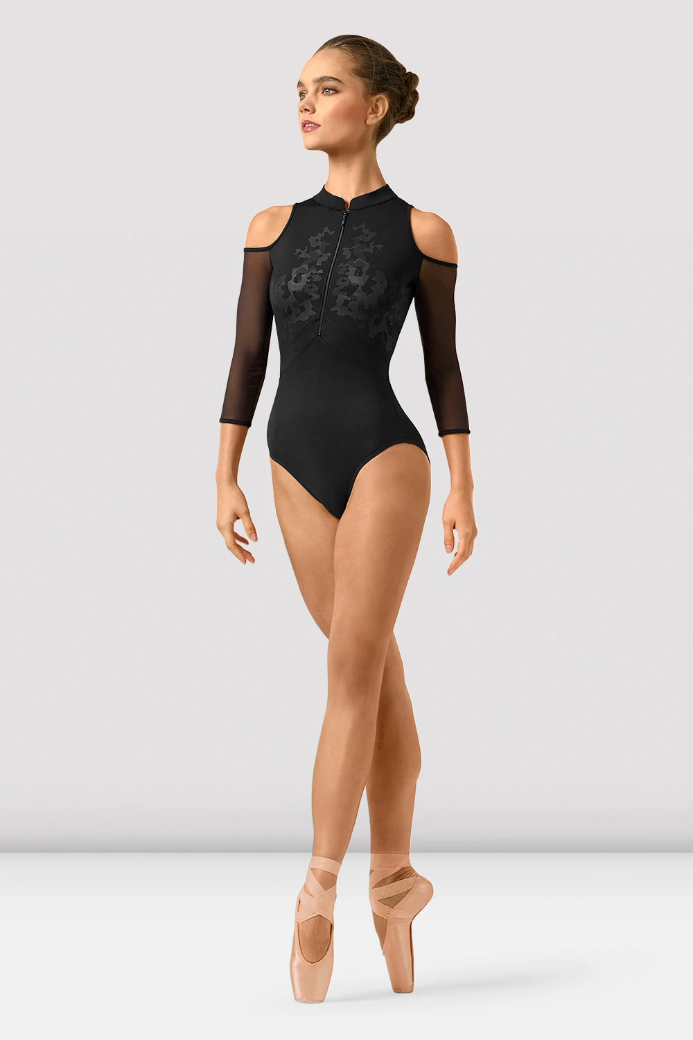 Ladies Indiana Mirage Print 3/4 Sleeve Leotard 1 Ladies Indiana Mirage Print 3/4 Sleeve Leotard