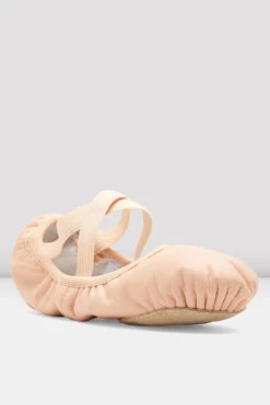 Childrens Odette Leather Ballet Shoes -Dancewear Store S0246L PNK 03 80cc833e beb0 4710 a470 32ba75fae099
