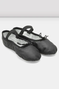 Childrens Dansoft Leather Ballet Shoes -Dancewear Store SO205 G BLK 06
