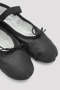 Childrens Dansoft Leather Ballet Shoes -Dancewear Store SO205 G BLK 08
