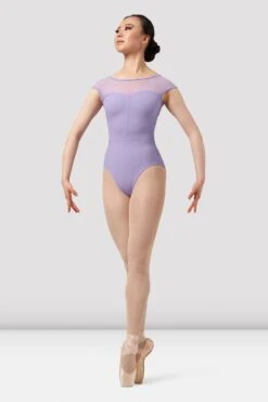 Ladies Mirella Chevron Boat Neck Leotard